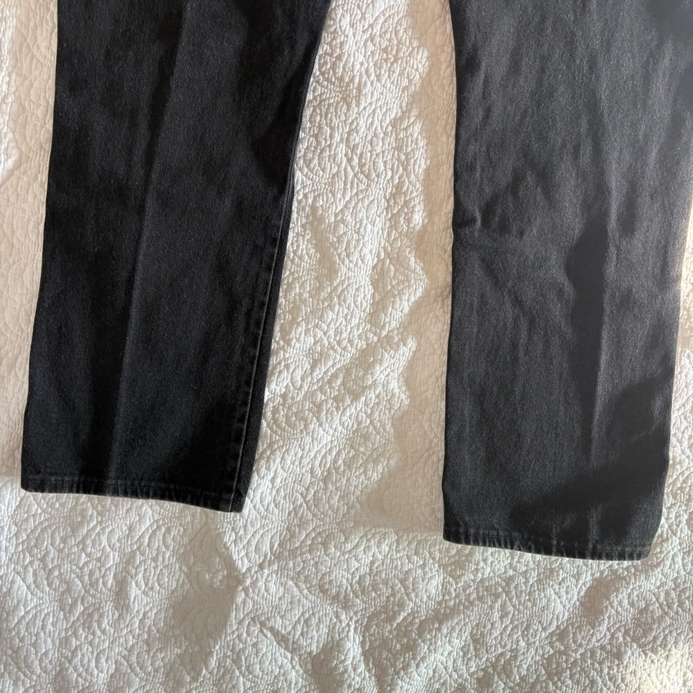 Vintage Made in USA Wrangler Black Jeans High Rise Straight Leg Men’s 40x30 - Picture 3 of 12